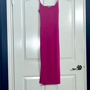 Charmed Hearts Spaghetti Strap Plunging Neckline Cut-out Back Midi Dress